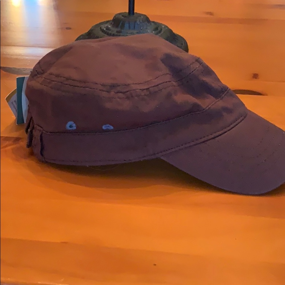 Brown Cap with checkered lining adjustable NWT